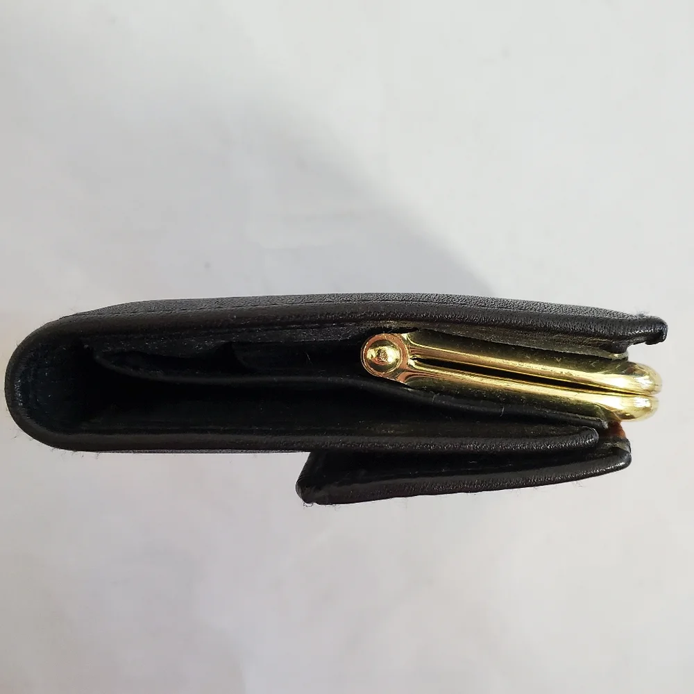 Vintage Buxton Black Brown Leather Wallet